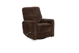 Manual Swivel Chocolate Microfiber Upholstered Recliner Chair - Omega Lifestyles