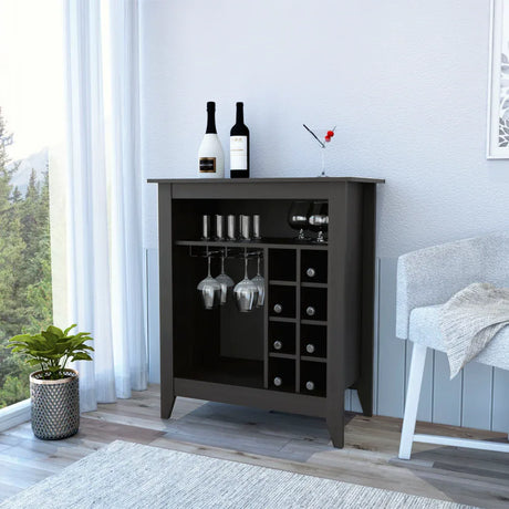 Multifunctional Particle Board Mojito Bar Cabinet With Wine Rack - Omega Lifestyles