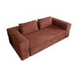 Orange Chenille Folding Memory Foam Sofa Bed Couch - Omega Lifestyles