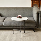 Small Round Waterproof Sintered Stone End Table - Omega Lifestyles