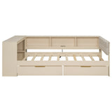 Twin Wood Platform Bed With Storage Drawers And Charging Station - Omega Lifestyles