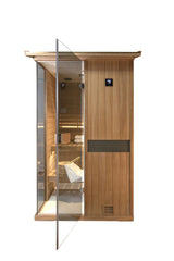 Two-Person African Mahogany Indoor Steam Sauna Room - Omega Lifestyles