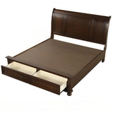 Full Cherry Wood Storage Drawer Bed Frame - Omega Lifestyles