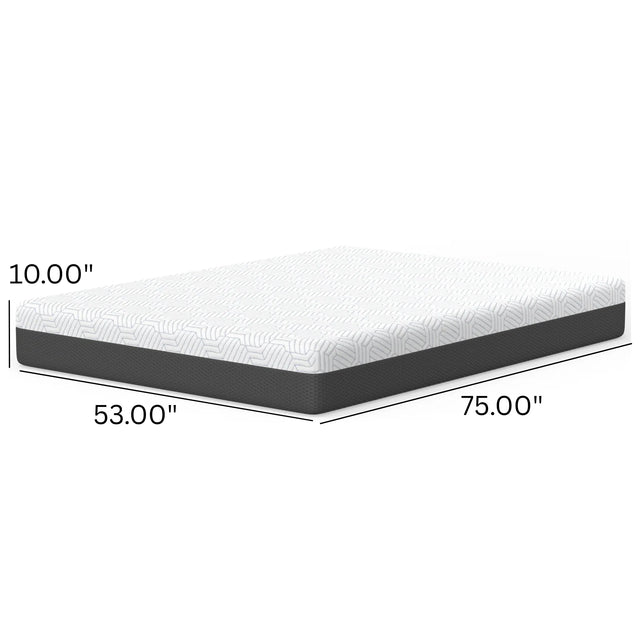 Full Medium 10-Inch Cooling Memory Foam Mattress - Omega Lifestyles