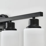 Matte Black Glass Shade 6-Light Wall Sconce Lighting - Omega Lifestyles