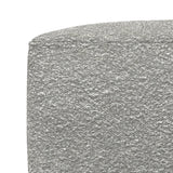 Light Gray Cotton Boucle Square Pouf Ottoman - Omega Lifestyles