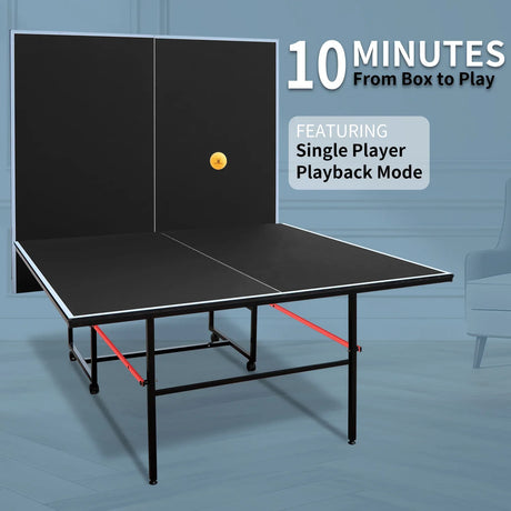 Professional 9ft Foldable Indoor Table Tennis Table Set - Omega Lifestyles
