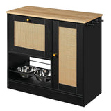 Pet Feeding Station With 2 Elevated Bowls And Storage - Sleep Galleria