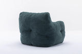 Soft Teddy Fabric Tufted Foam Bean Bag Chair Green - Omega Lifestyles