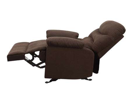 Chocolate Microfiber Motion Glider Recliner With Reclining Function - Omega Lifestyles