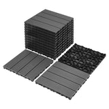 DIY Interlocking Wood-Plastic Composite Deck Tiles 11x11 Inch