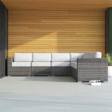 Weather-Resistant 122-Inch Wicker Outdoor Patio Sectional - Omega Lifestyles