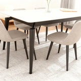 Sintered Stone Ceramic Tile Dining Table With Iron Legs - Omega Lifestyles
