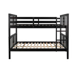 Full Over Full Solid Wood Espresso Bunk Bed - Omega Lifestyles
