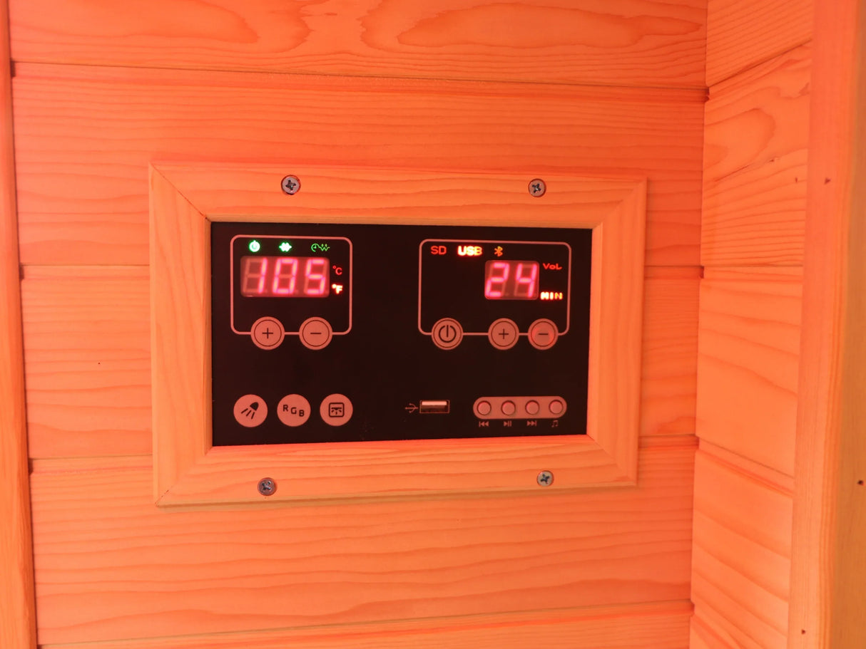Hemlock Wood Low EMF FAR Infrared Sauna For Home Indoor - Omega Lifestyles