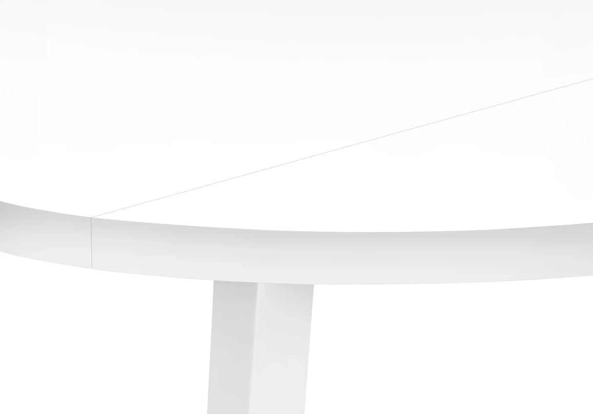 Contemporary 3-Piece White Laminate Dining Table Set - Omega Lifestyles