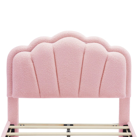 Twin Upholstered Flower-Shape Bed With LED Lighting - Omega Lifestyles