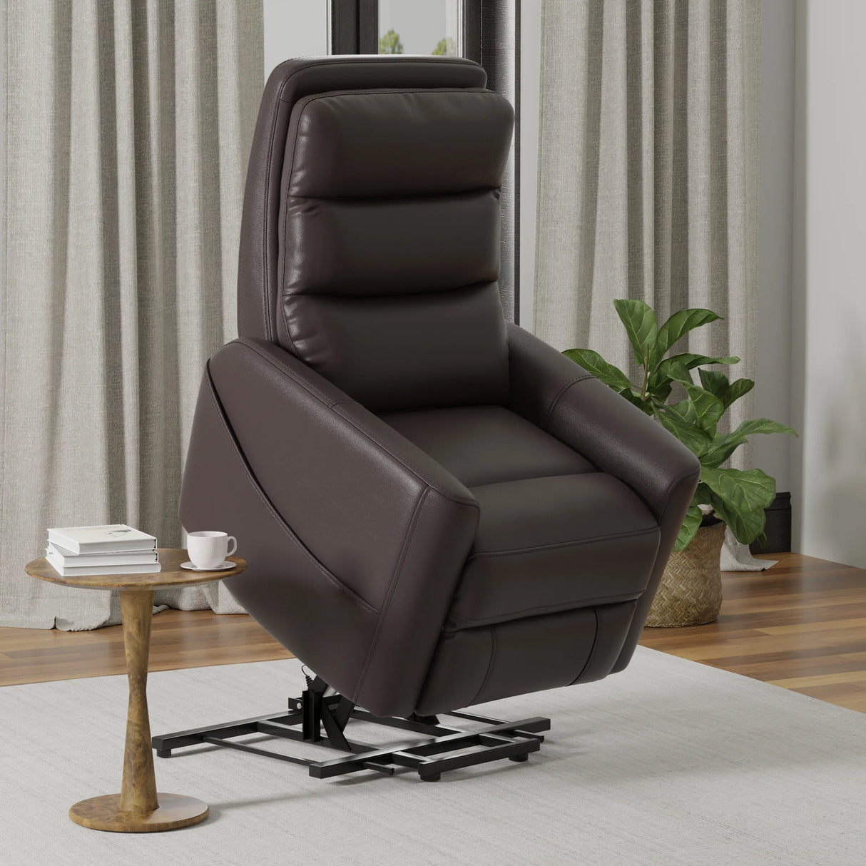 Power Lift Faux Leather Recliner Chair With USB Charging - Omega Lifestyles