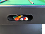 7-Inch Foldable Black Green Pool Table With Accessories - Omega Lifestyles