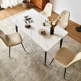 Mid Century Modern 55-Inch Round Sintered Stone Dining Table - Omega Lifestyles