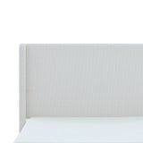King Contemporary Cream White Boucle Upholstered Bed Frame - Omega Lifestyles