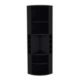 Modern Oban Corner Bar Cabinet With Bottle Storage - Omega Lifestyles