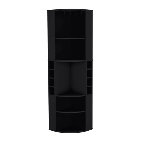 Modern Oban Corner Bar Cabinet With Bottle Storage - Omega Lifestyles