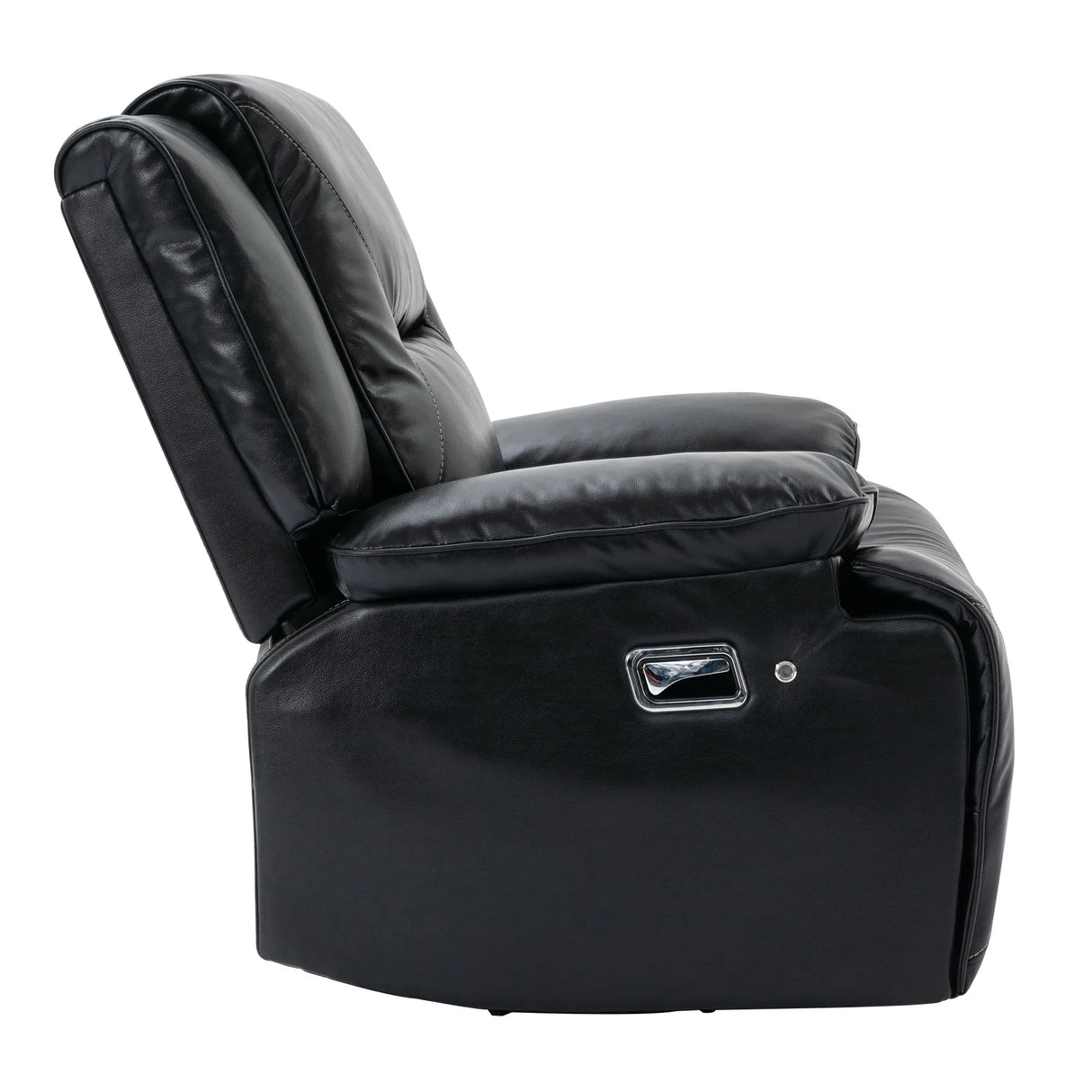 360-Degree Swivel Manual Rocking Leather Gel Recliner Chair - Omega Lifestyles