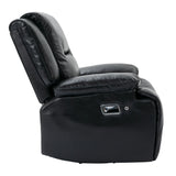 360-Degree Swivel Manual Rocking Leather Gel Recliner Chair - Omega Lifestyles