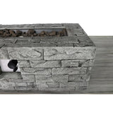 Modern Fiber Reinforced Concrete Propane Fire Pit Table - Omega Lifestyles