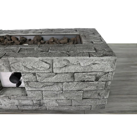 Modern Fiber Reinforced Concrete Propane Fire Pit Table - Omega Lifestyles