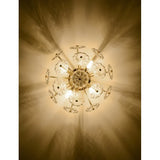 Golden Crystal Flush Mount Ceiling Light Fixture - Omega Lifestyles