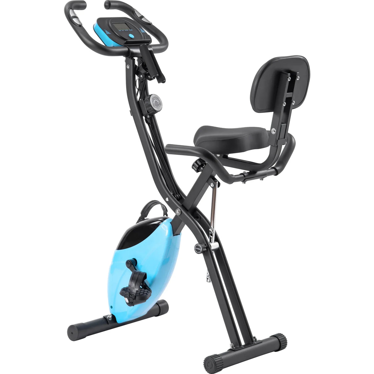 Folding Magnetic Resistance Adjustable Upright Recumbent Exercise Bike - Omega Lifestyles