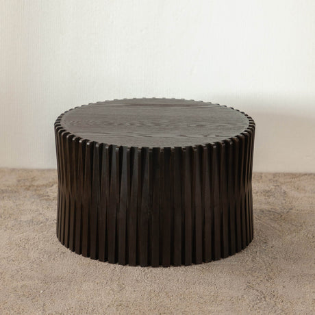 2-Piece Vintage Solid Wood Round Coffee Table Set - Sleep Galleria