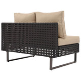Diamond Weave Outdoor Sectional Furniture Set With Cushions - Omega Lifestyles
