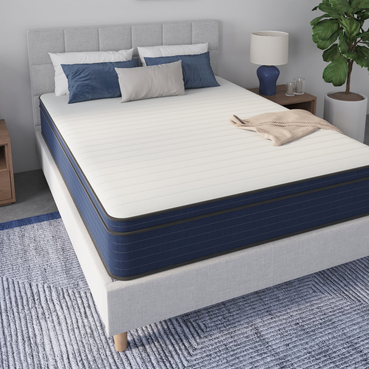 Medium Firm 12-Inch Hybrid Cooling Gel Queen Mattress