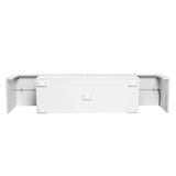 White Particle Board TV Stand With LED Lighting - Sleep Galleria