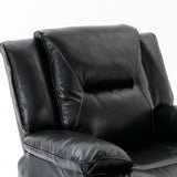 Manual Black Leather Gel Recliner Chair With LED Light Strip - Omega Lifestyles
