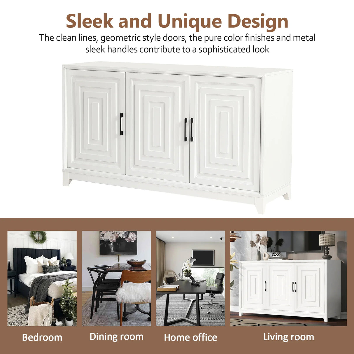 Modern White Particle Board MDF TV Stand Cabinet - Omega Lifestyles