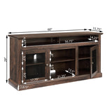 American Traditional Brown MDF TV Stand Console - Omega Lifestyles
