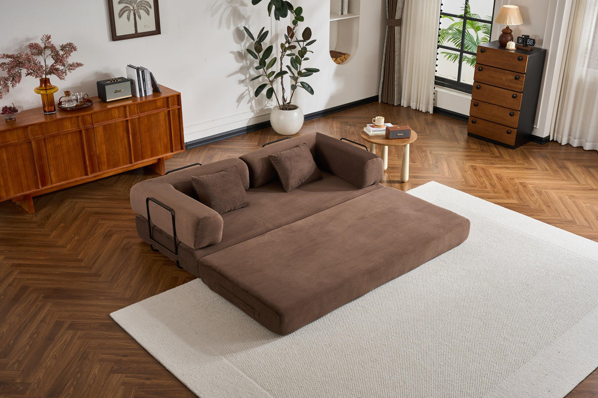 Convertible Corduroy 4-in-1 Sleeper Sofa Bed - Omega Lifestyles
