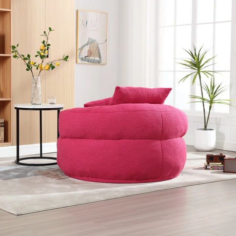 Modern Chenille Sponge Circular Sleeper Chair With Pillows - Omega Lifestyles