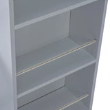 Rolling Kitchen Island With Extended Table Power Outlets LED Lights - Omega Lifestyles