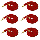 Set of 8 Stainless Steel Gold Velvet Rope Posts - Omega Lifestyles