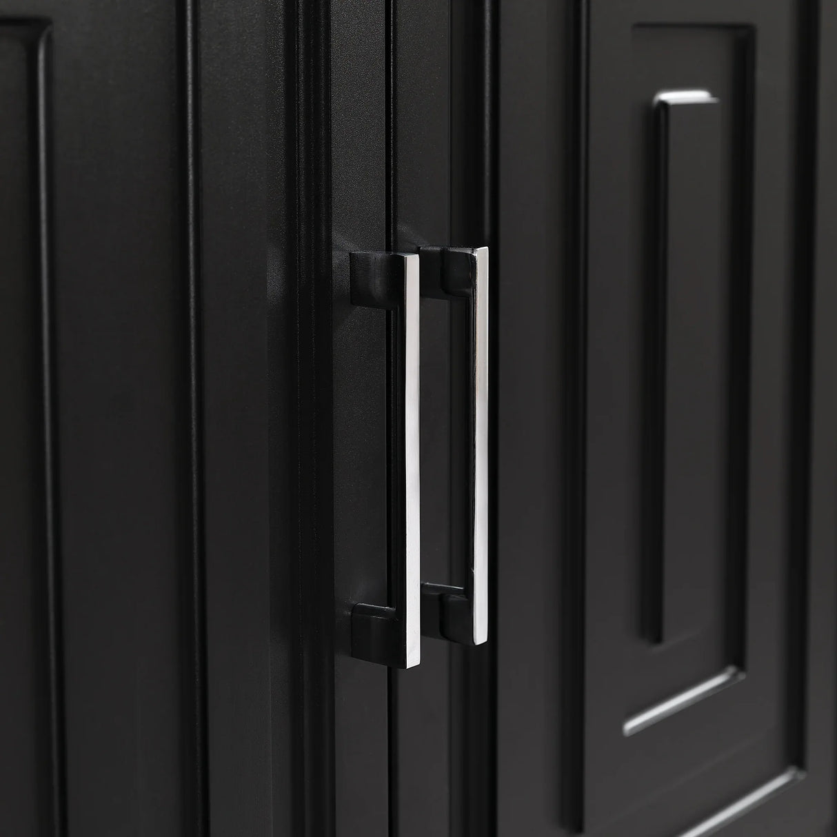 Modern Black Particle Board MDF TV Stand Cabinet - Omega Lifestyles