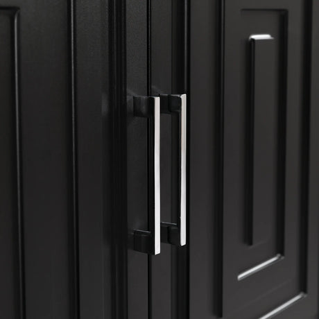 Modern Black Particle Board MDF TV Stand Cabinet - Omega Lifestyles