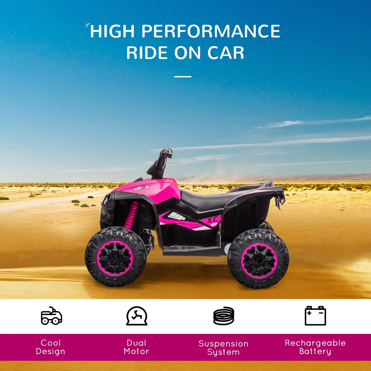 Electric Ride-On Kids ATV with Wear-Resistant Wheels - Omega Lifestyles