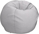 Light Gray Fabric Foam-Filled Bean Bag Chair - Omega Lifestyles