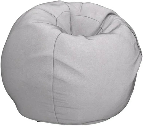 Light Gray Fabric Foam-Filled Bean Bag Chair - Omega Lifestyles