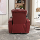 Power Recliner Chair PU Leather With USB Tray Table - Omega Lifestyles